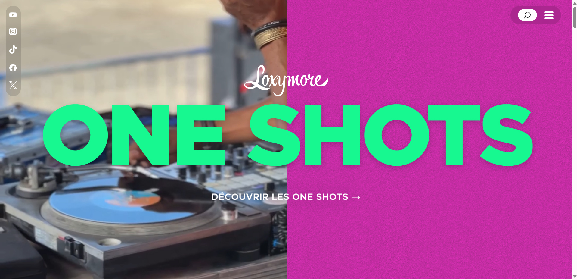 Loxymore one shots hero section