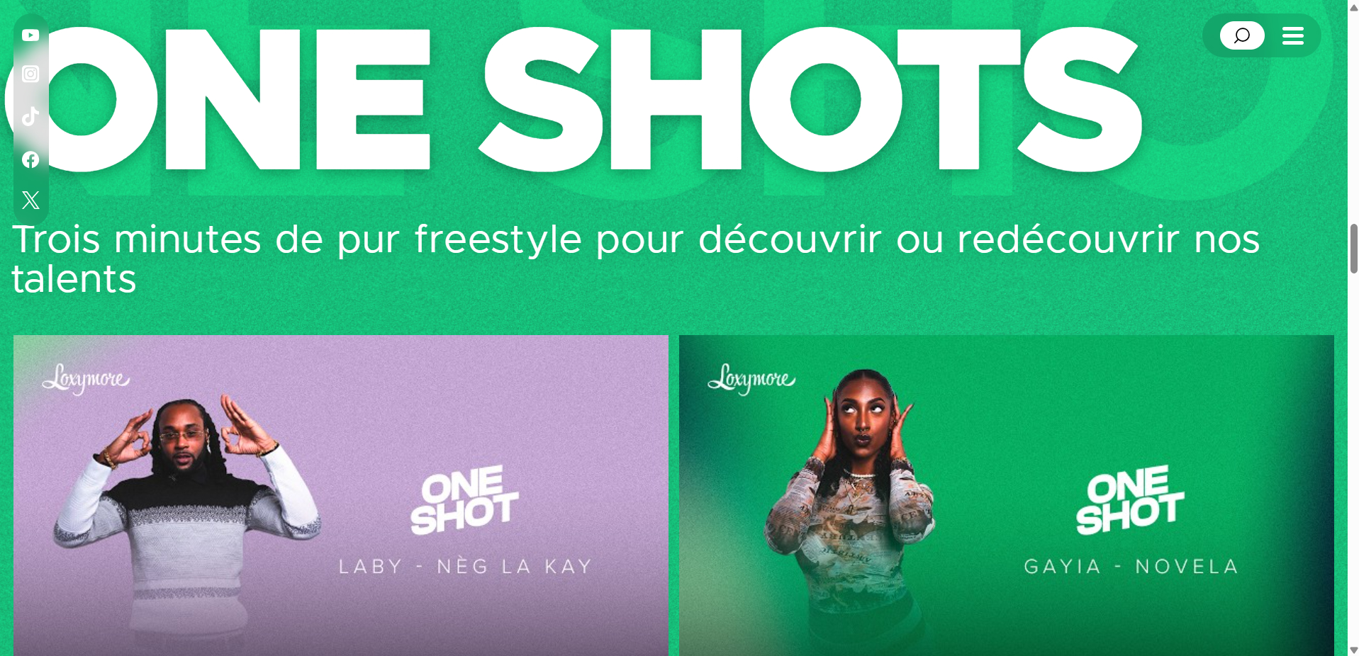 Loxymore one shots section