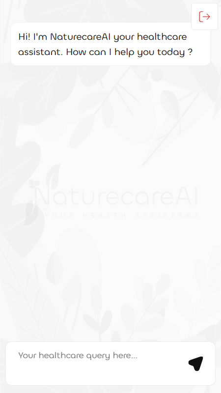 NaturecareAI chat interface