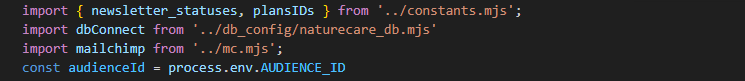 NaturecareAI Mailchimp integration