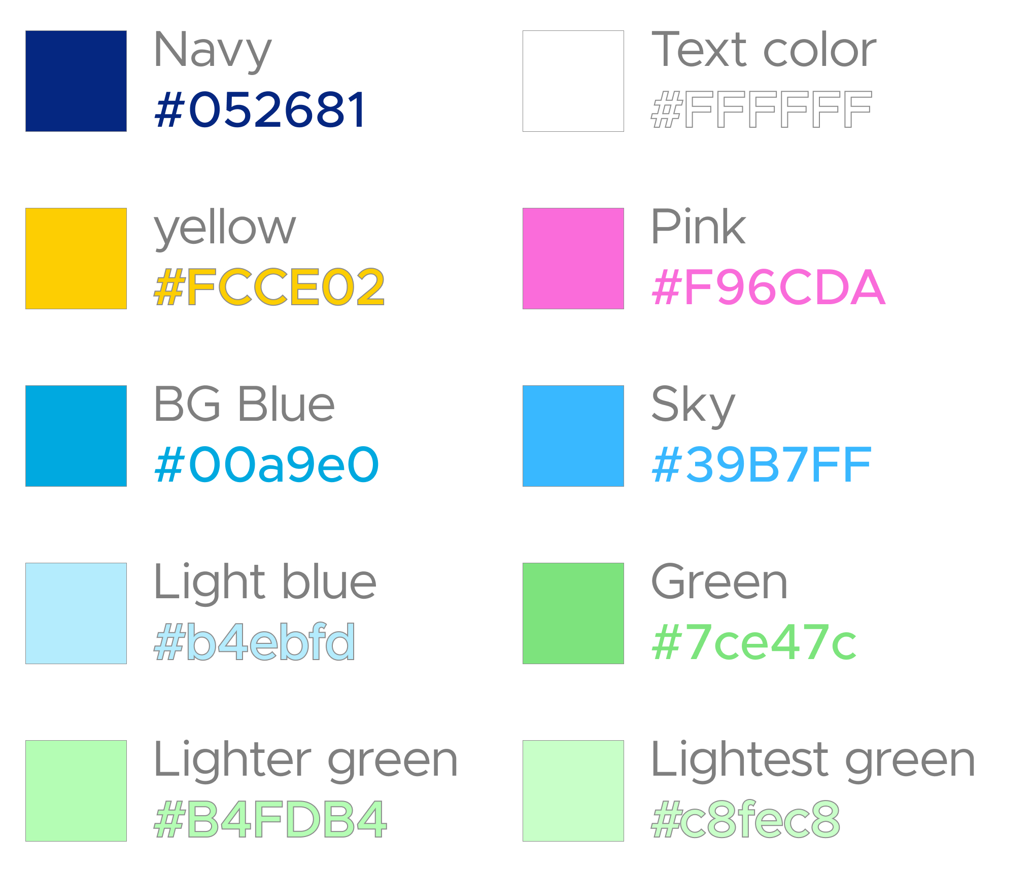 Pure power color palette